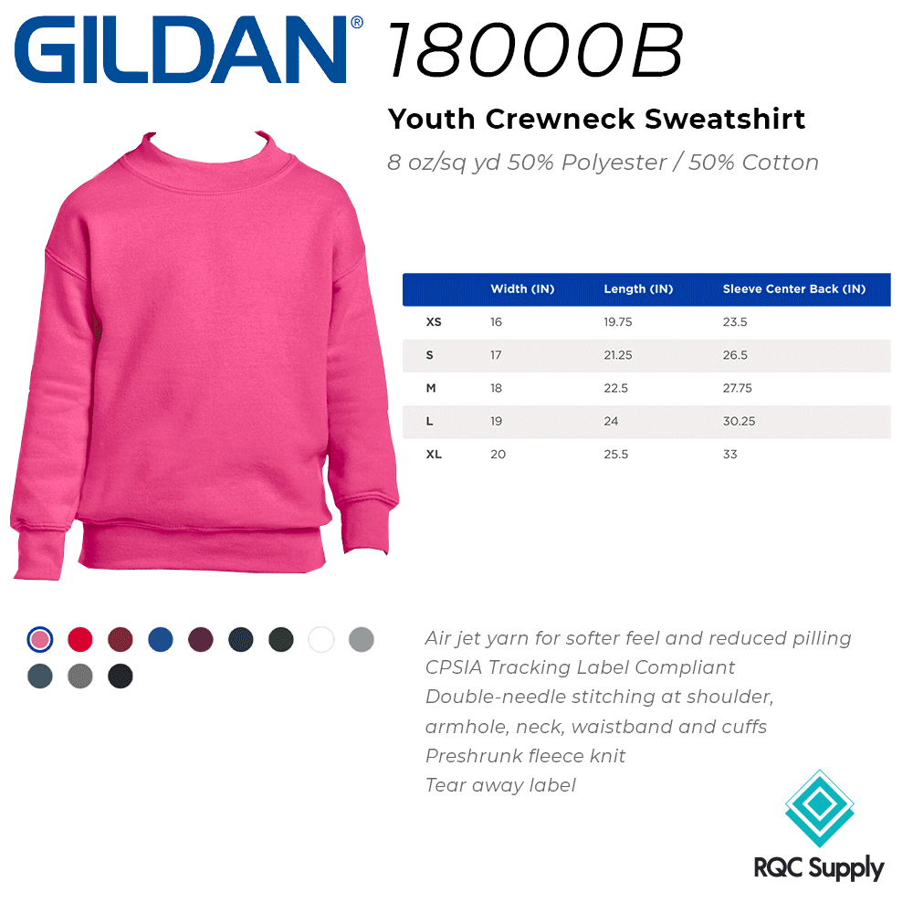 18000B Gildan Youth Crewneck Sweatshirt