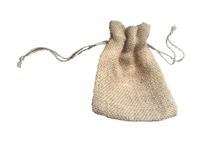 Jute Drawstring Sac 4" x 5" Tooth Fairy / Tic Tac Toe Bag